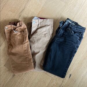 Kids Jeans in Black and Tan (khaki)